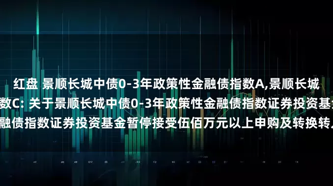 红盘 景顺长城中债0-3年政策性金融债指数A,景顺长城中债0-3年政策性金融债指数C: 关于景顺长城中债0-3年政策性金融债指数证券投资基金暂停接受伍佰万元以上申购及转换转入业务的公告