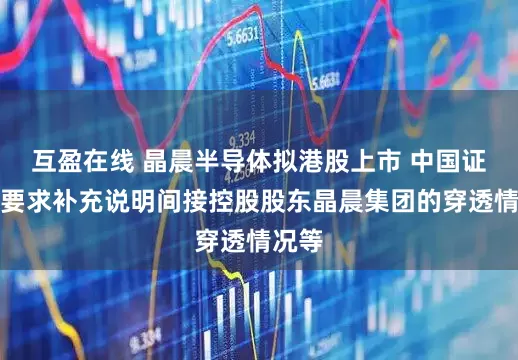 互盈在线 晶晨半导体拟港股上市 中国证监会要求补充说明间接控股股东晶晨集团的穿透情况等